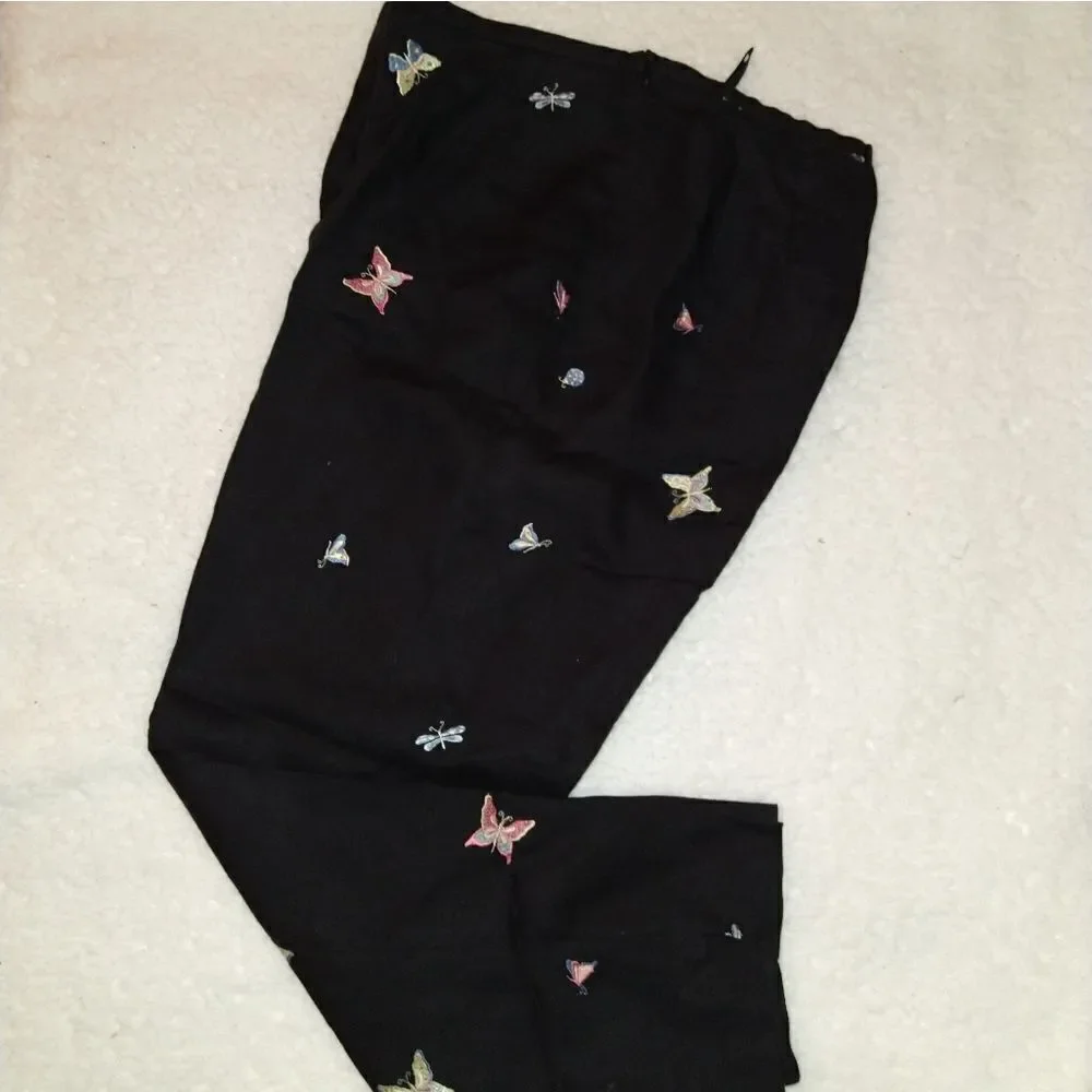 🦋Talbot's Irish Linen Butterfly Ladybug Pants